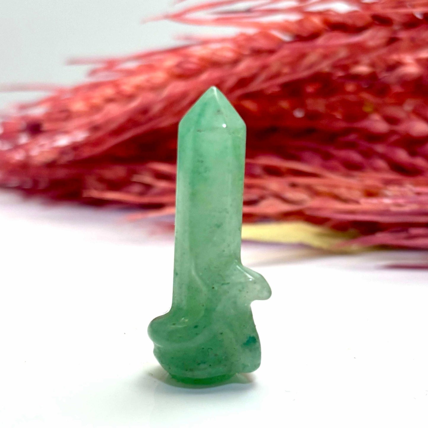 Aventurine Snake around Point - Carving