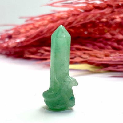 Aventurine Snake around Point - Carving