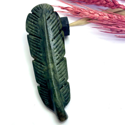 Serpentine - Feather Carving