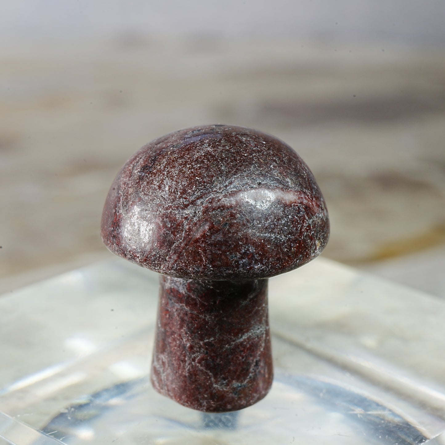 Red Jasper Mushroom - Carving