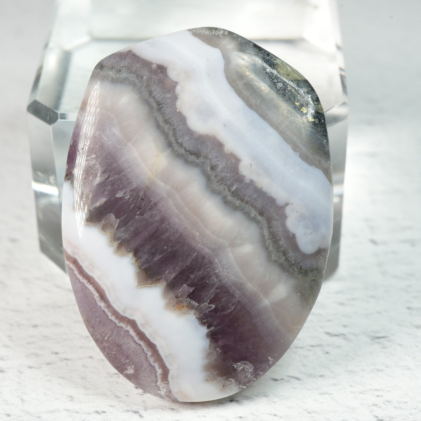 Amethyst Lace Agate with Chalcopyrite