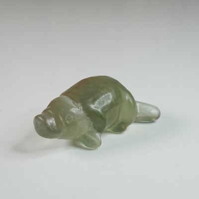 Green Gem Fluorite Platypus - Carving