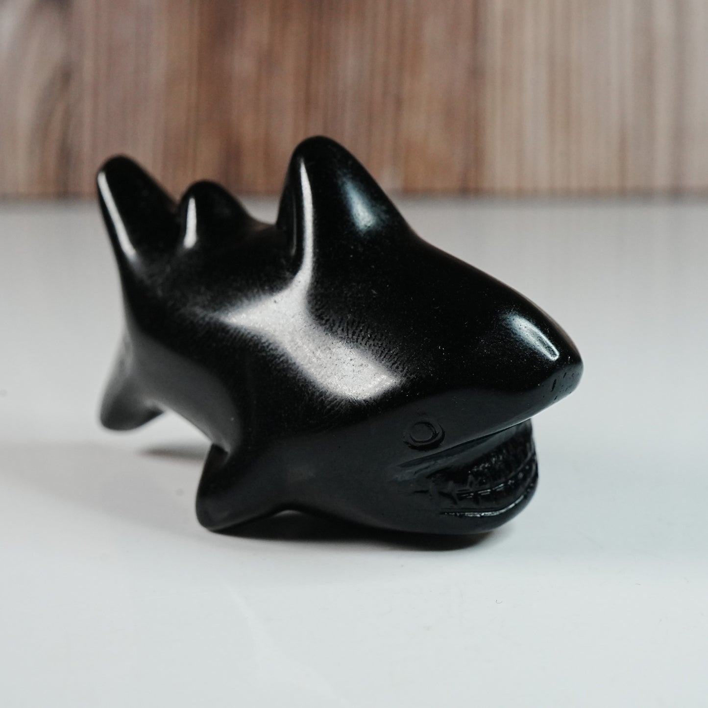 Obsidian Shark - Carving