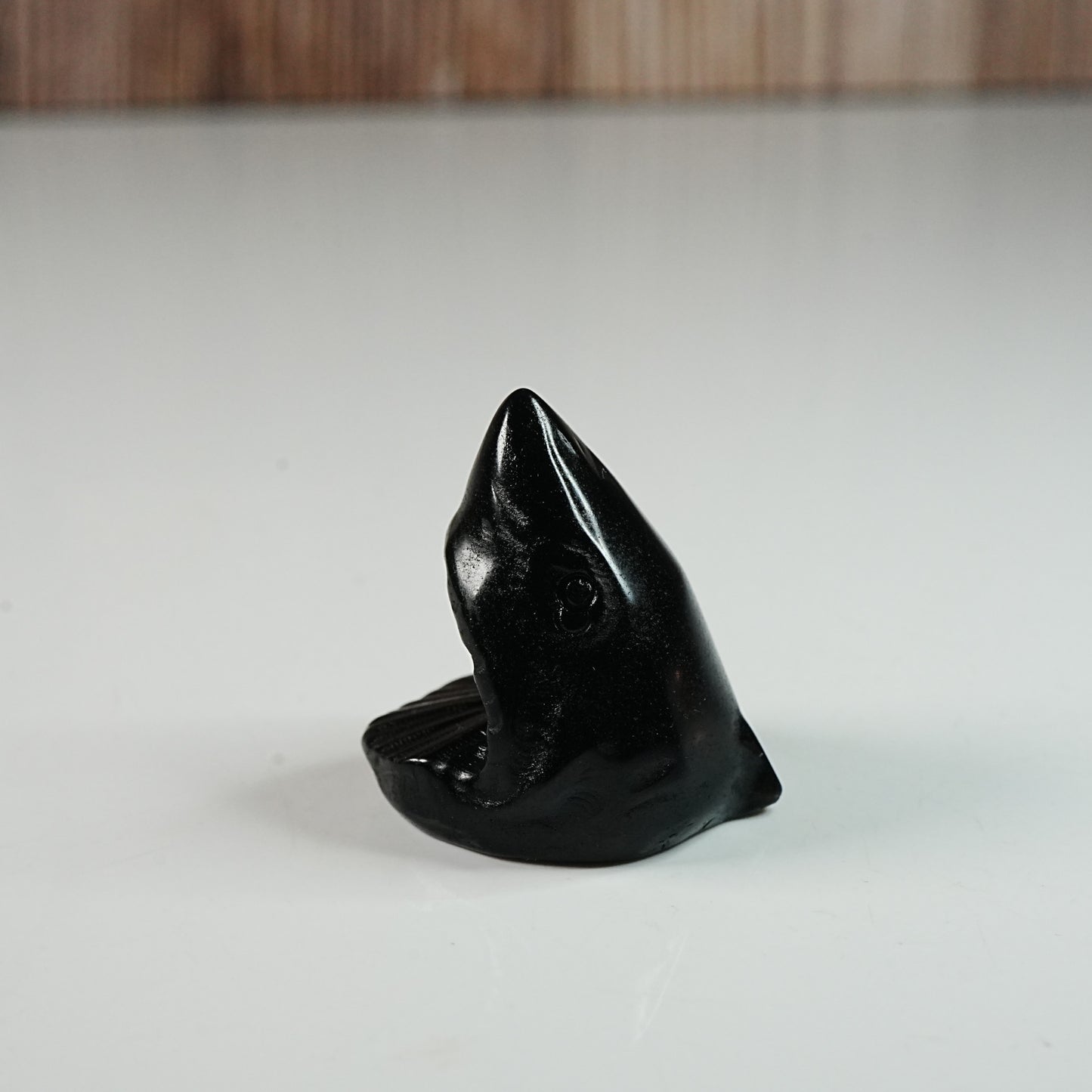 Obsidian Shark Mouth - Carving
