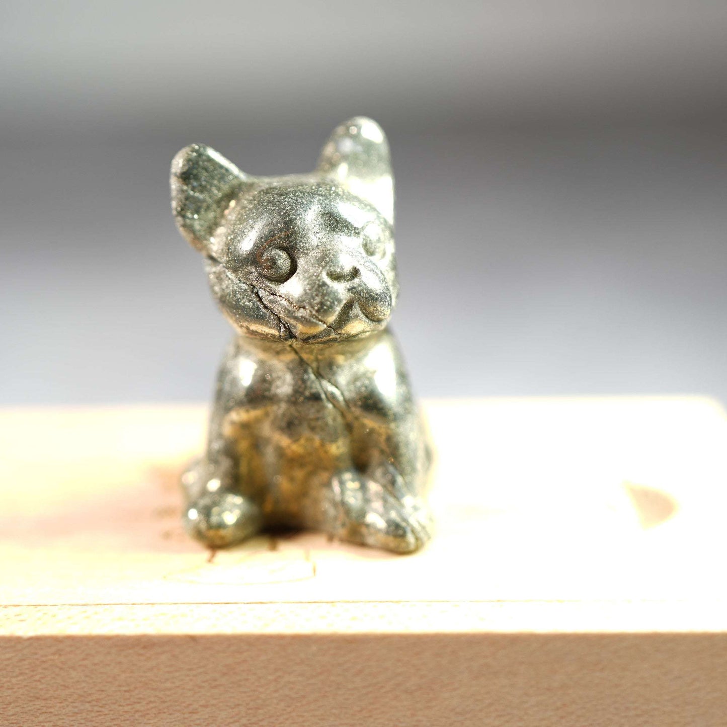 Chalcopyrite Dog - Carving