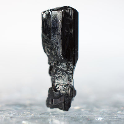 Etched Black Tourmaline Crystal - Mineral Specimen
