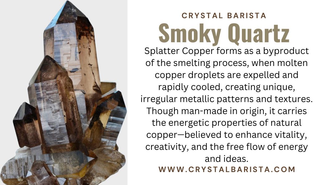 Smoky Quartz on Smoky Quartz- Mineral