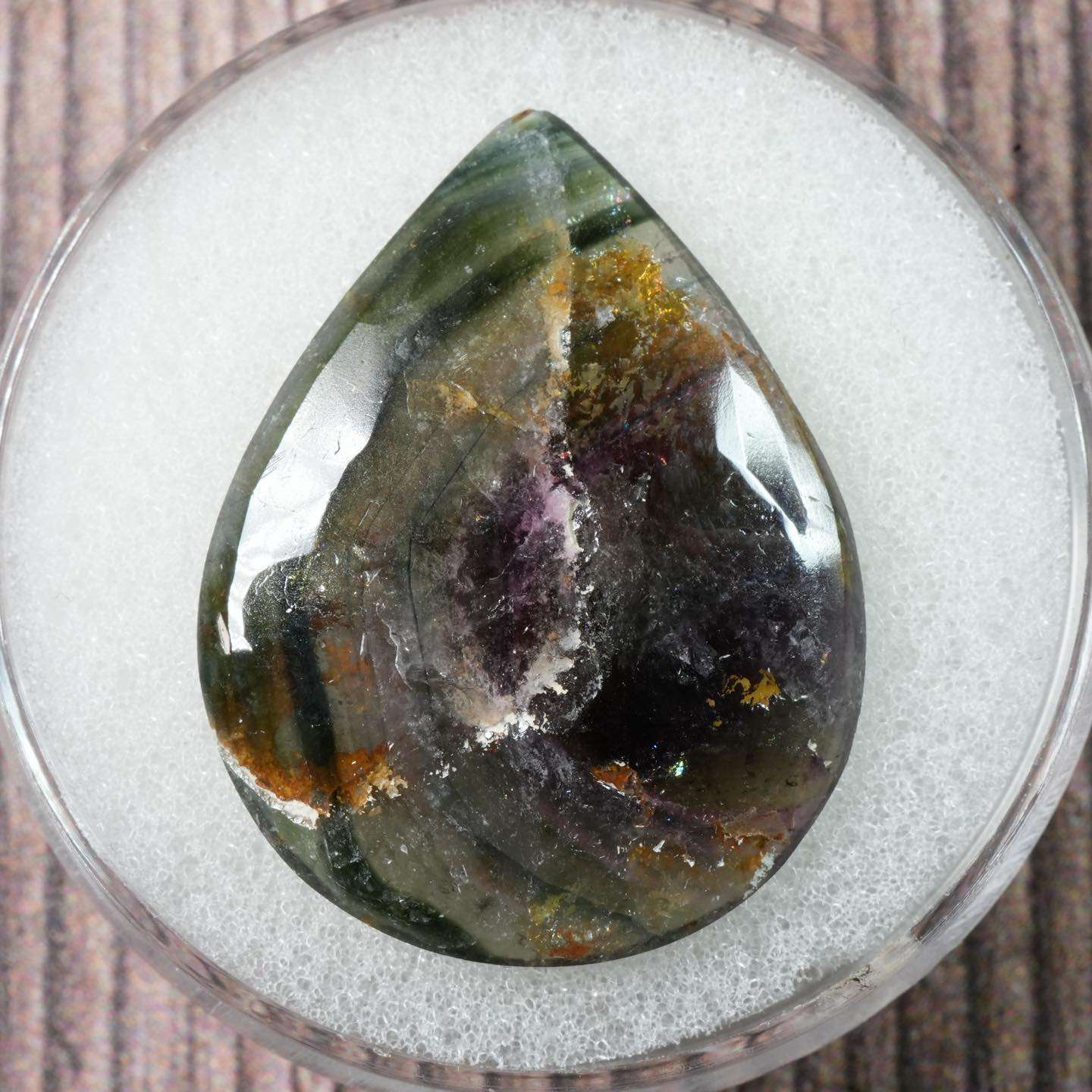 Chatoyant Watermelon Tourmaline - Cabochon