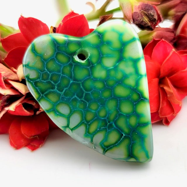 Dragon Scale Agate - Drilled Pendant