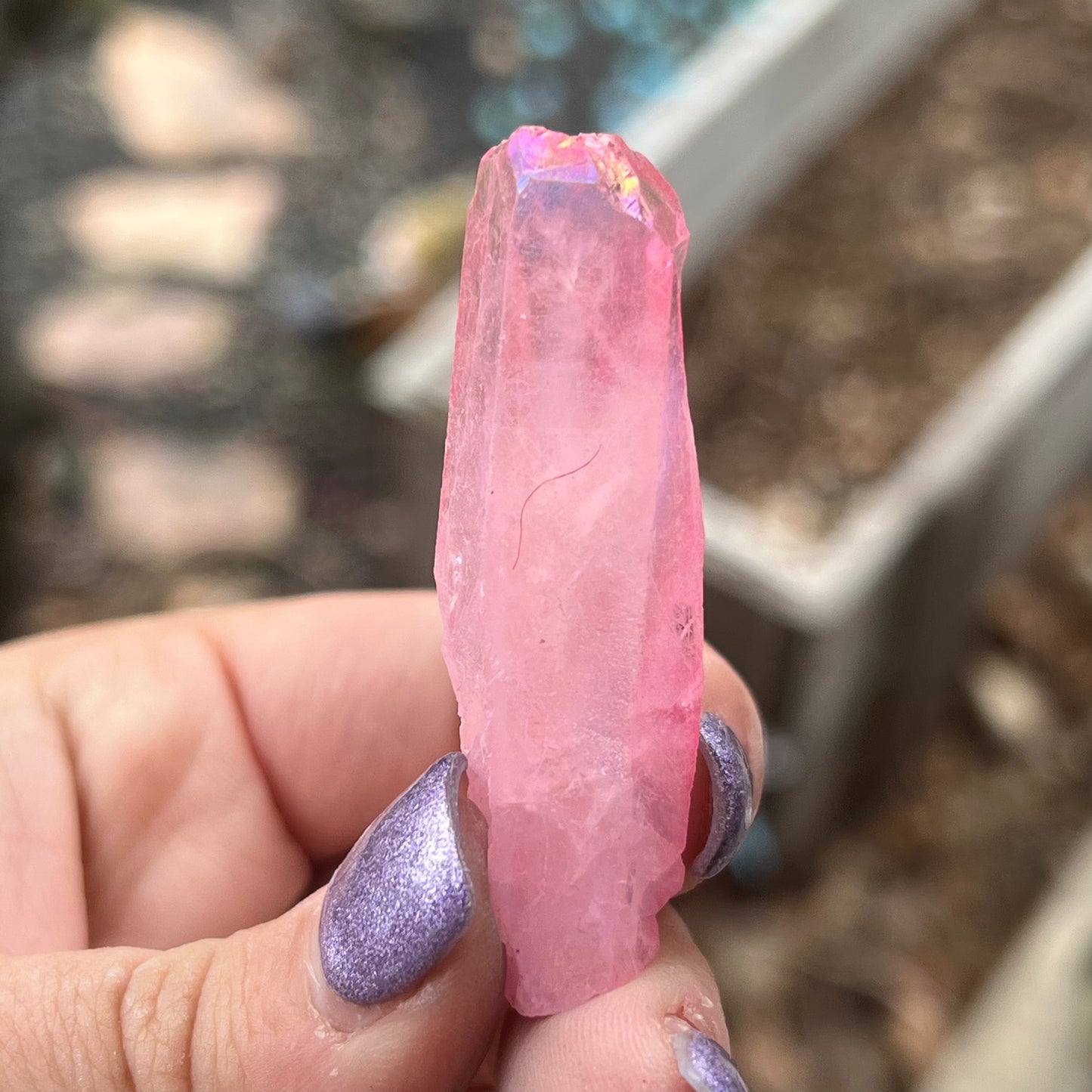Rose Aura Quartz - Crystal