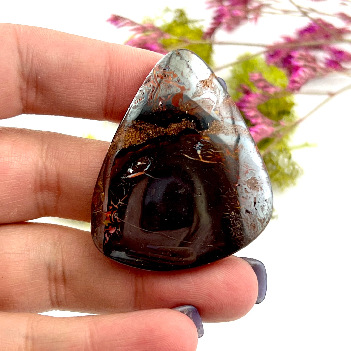 Boulder Iron Opal - Designer Cabochon