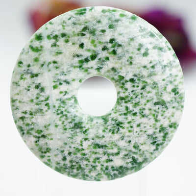 Green Tree Agate- Stone Donut or Pi Stone