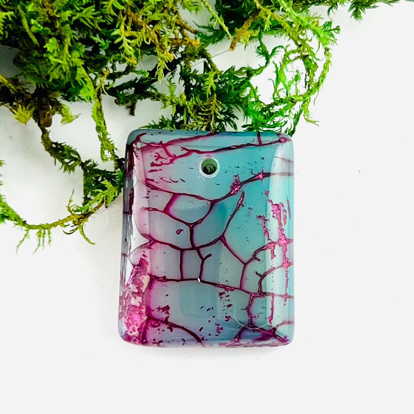 Dragon Scale Agate - Drilled Pendant