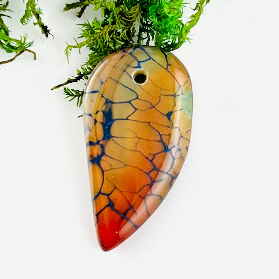 Dragon Scale Agate - Drilled Pendant