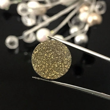 Rainbow Iridescent Spectro Pyrite Cabochon - 14mm Round *RARE*