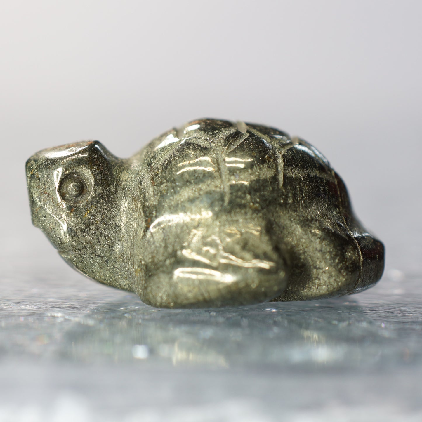 Pyrite Sea Turtle - 1” Carving