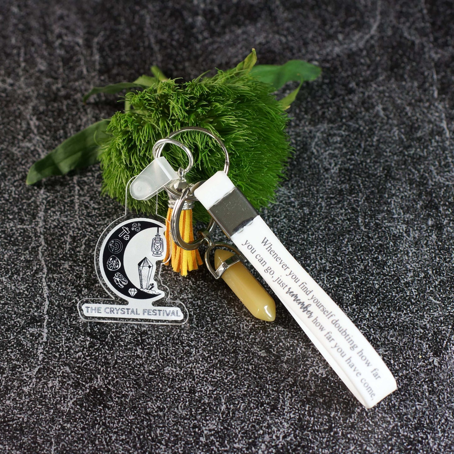 Crystal Festival Silicone Wristlet Keychain