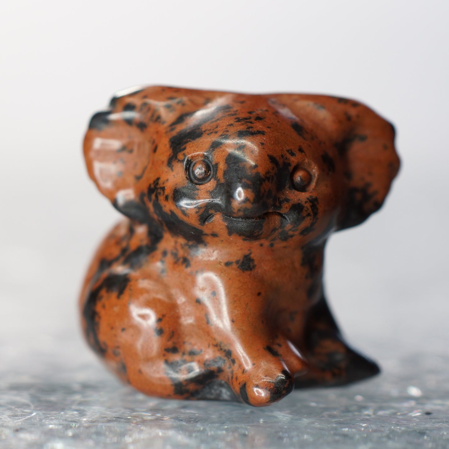 Mahogany Obsidian Kuala - 1” Carving