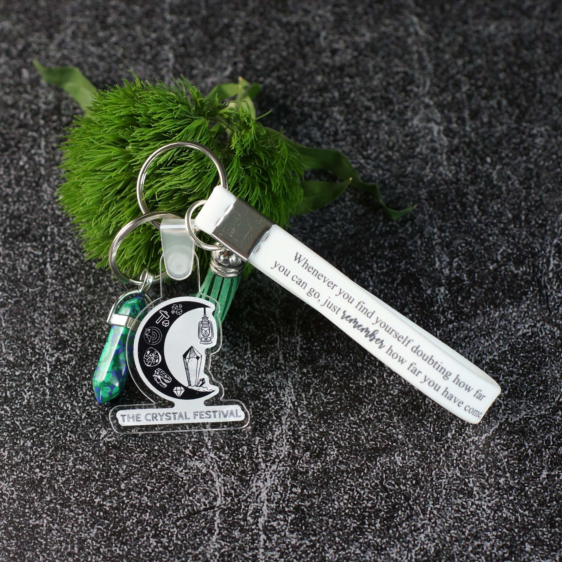 Crystal Festival Silicone Wristlet Keychain