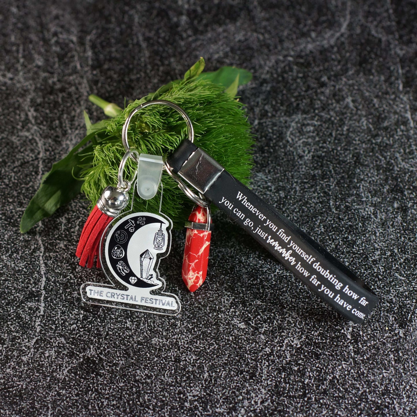 Crystal Festival Silicone Wristlet Keychain