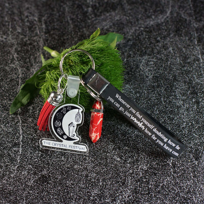 Crystal Festival Silicone Wristlet Keychain