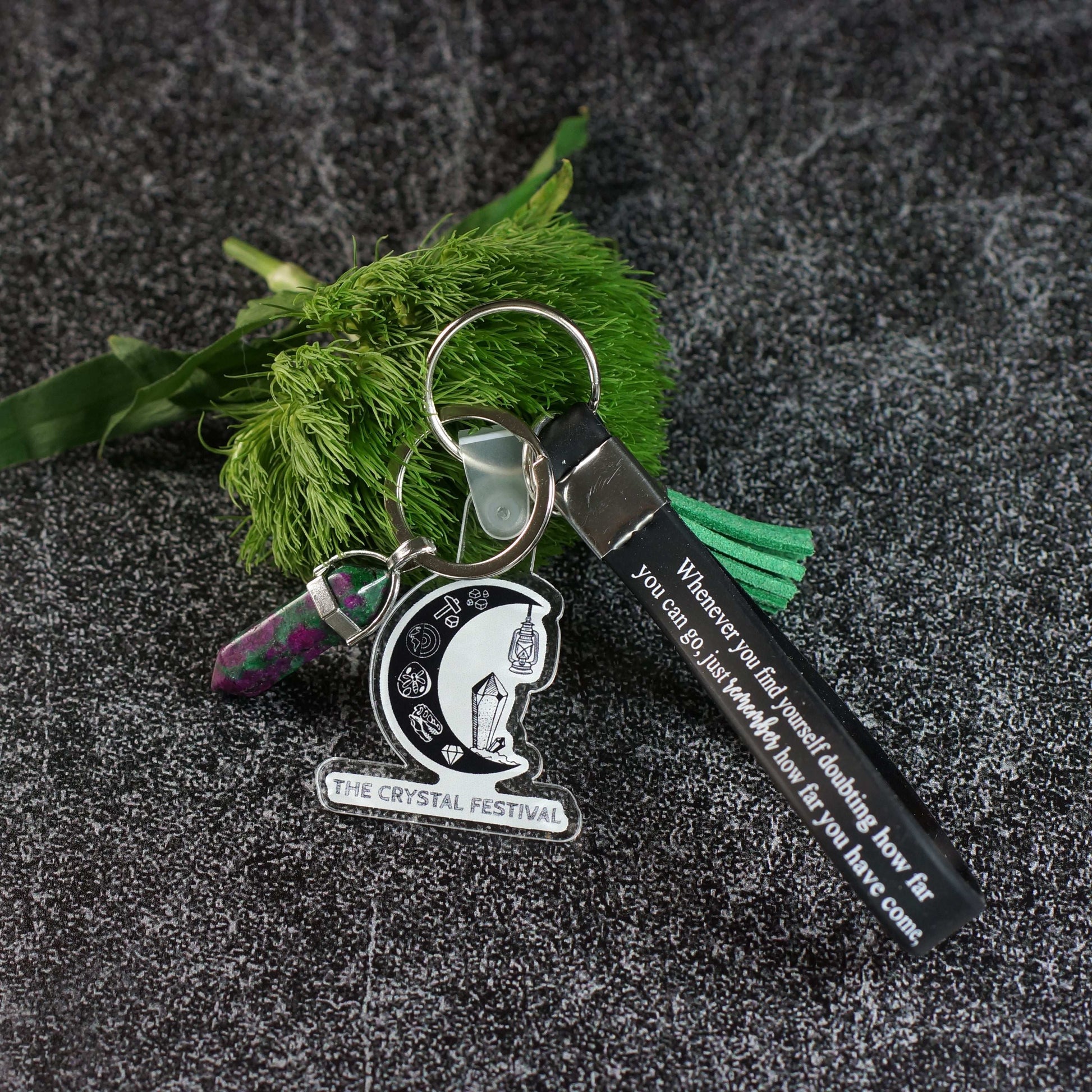 Crystal Festival Silicone Wristlet Keychain