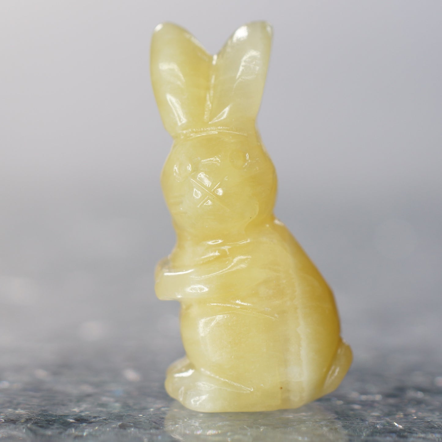 Yellow Calcite Bunny - 1.25” Carving