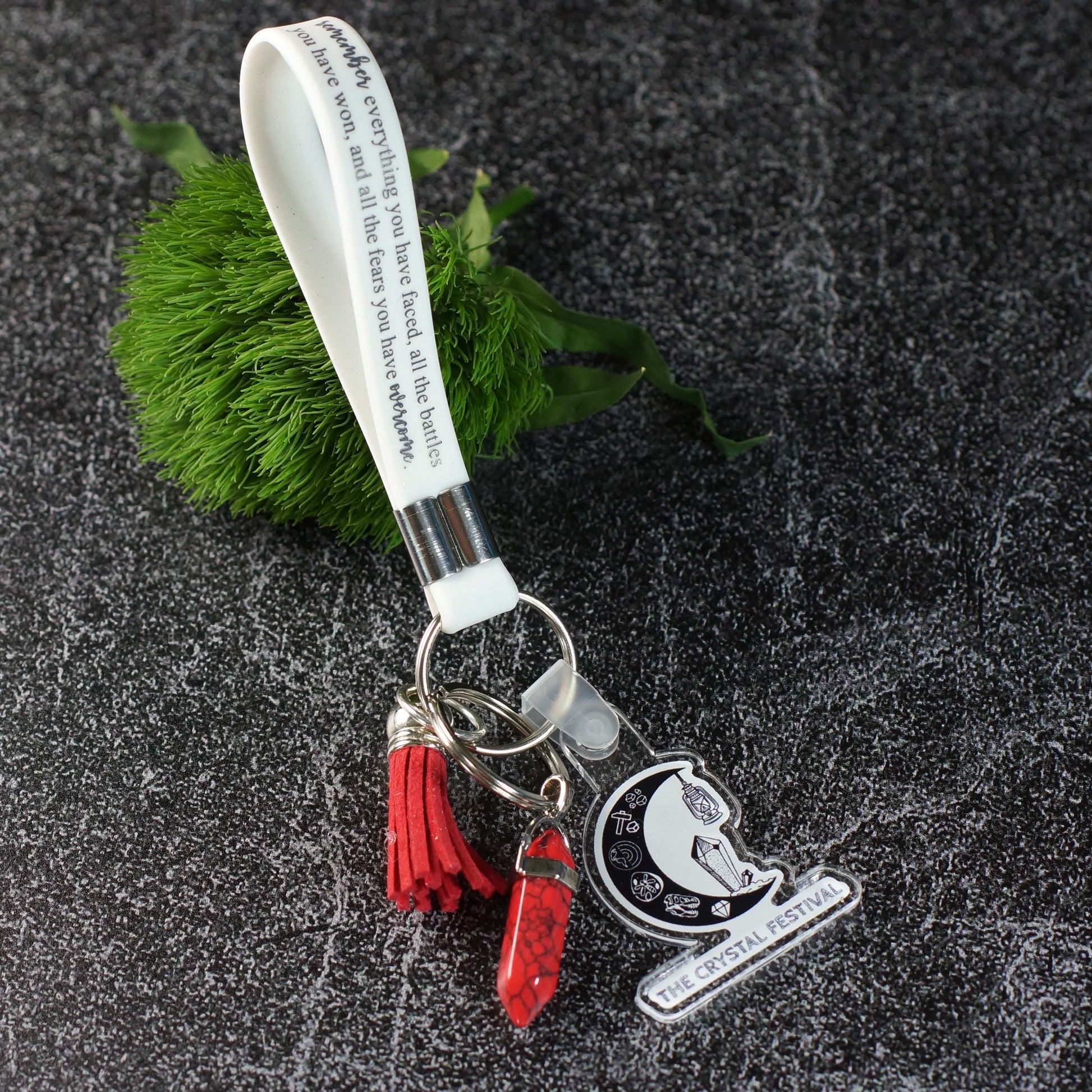 Crystal Festival Silicone Wristlet Keychain