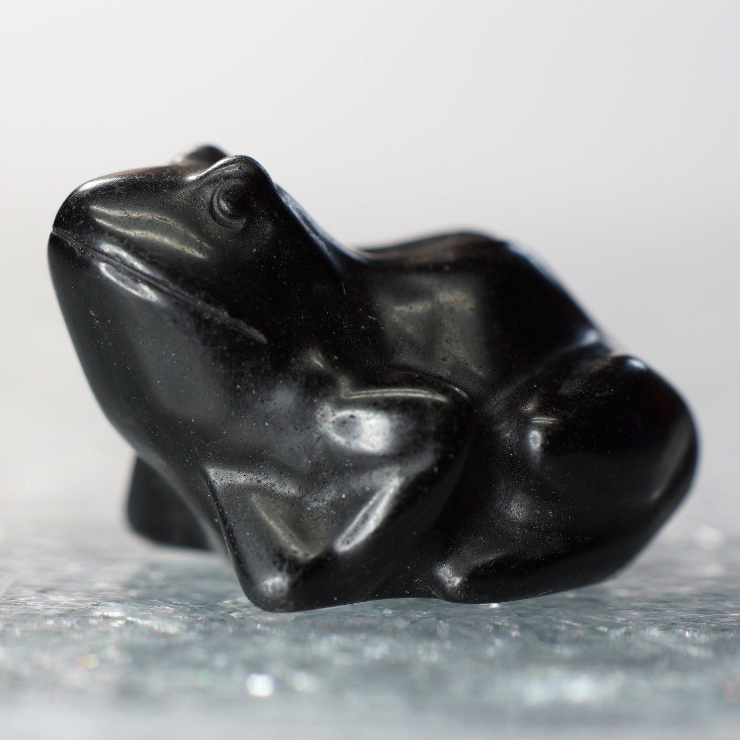 Black Obsidian Frog - 1” Carving