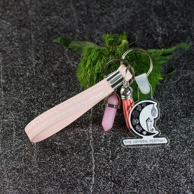 Crystal Festival Silicone Wristlet Keychain