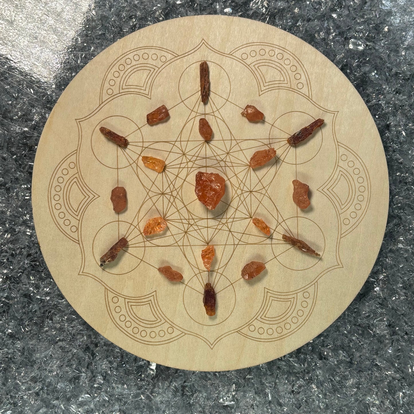 Stress Related Food Cravings - 6” Crystal Grid
