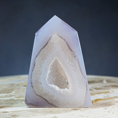 Lace Chalcedony Geode - Tower