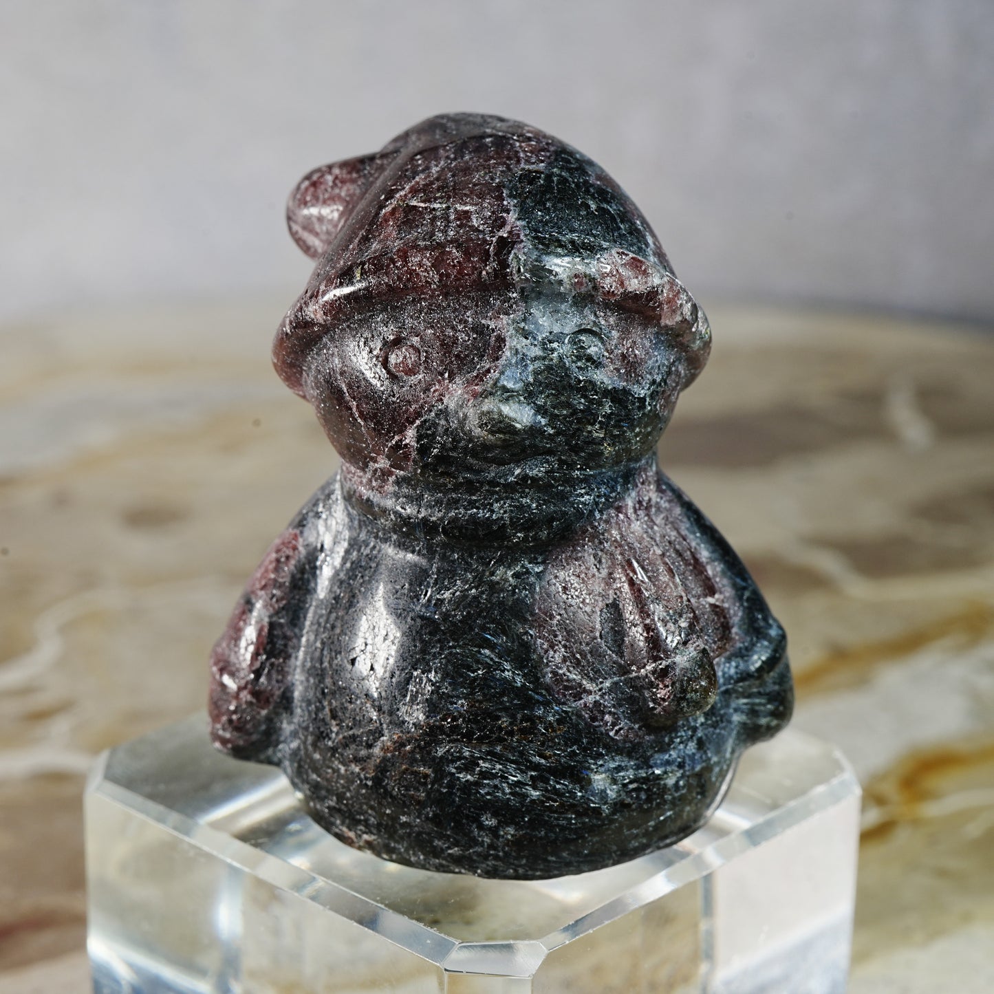 Garnet in Matrix Snowman - Carving