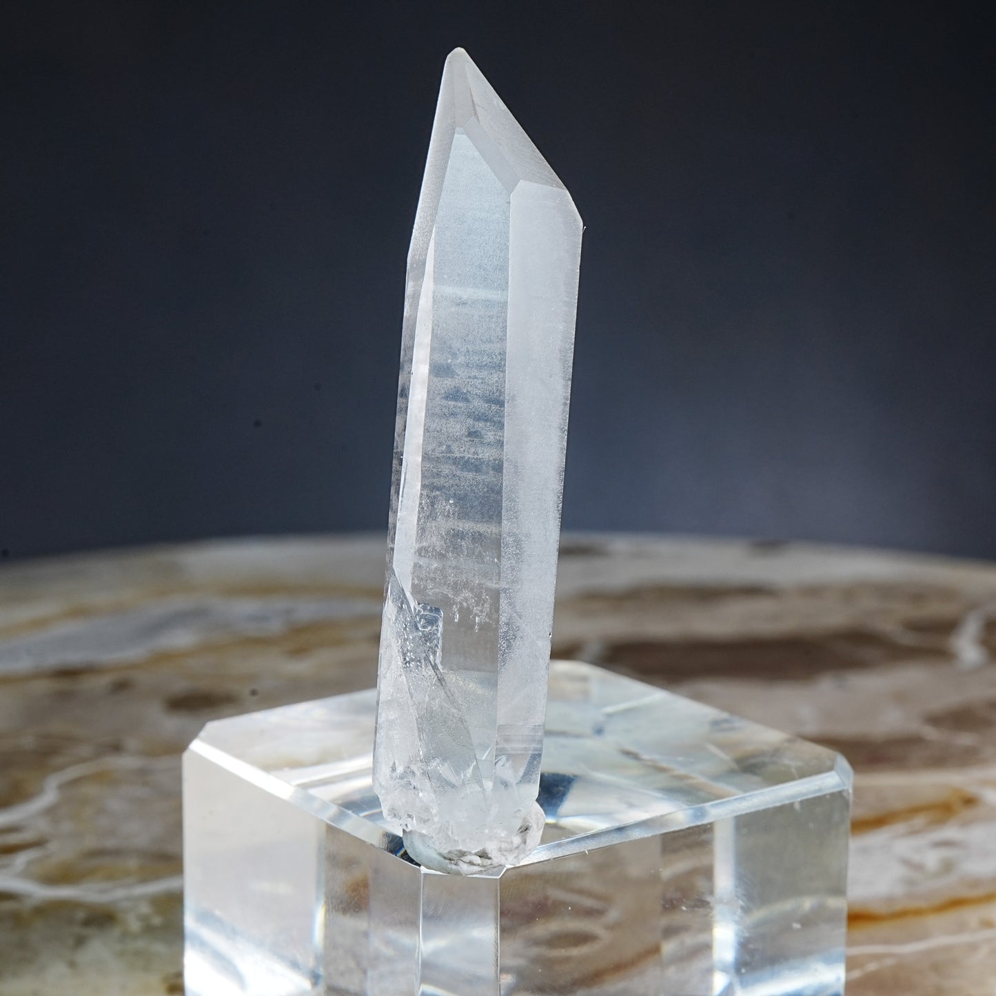 Lemurian Quartz Crystal Large Optically Clear - Mineral