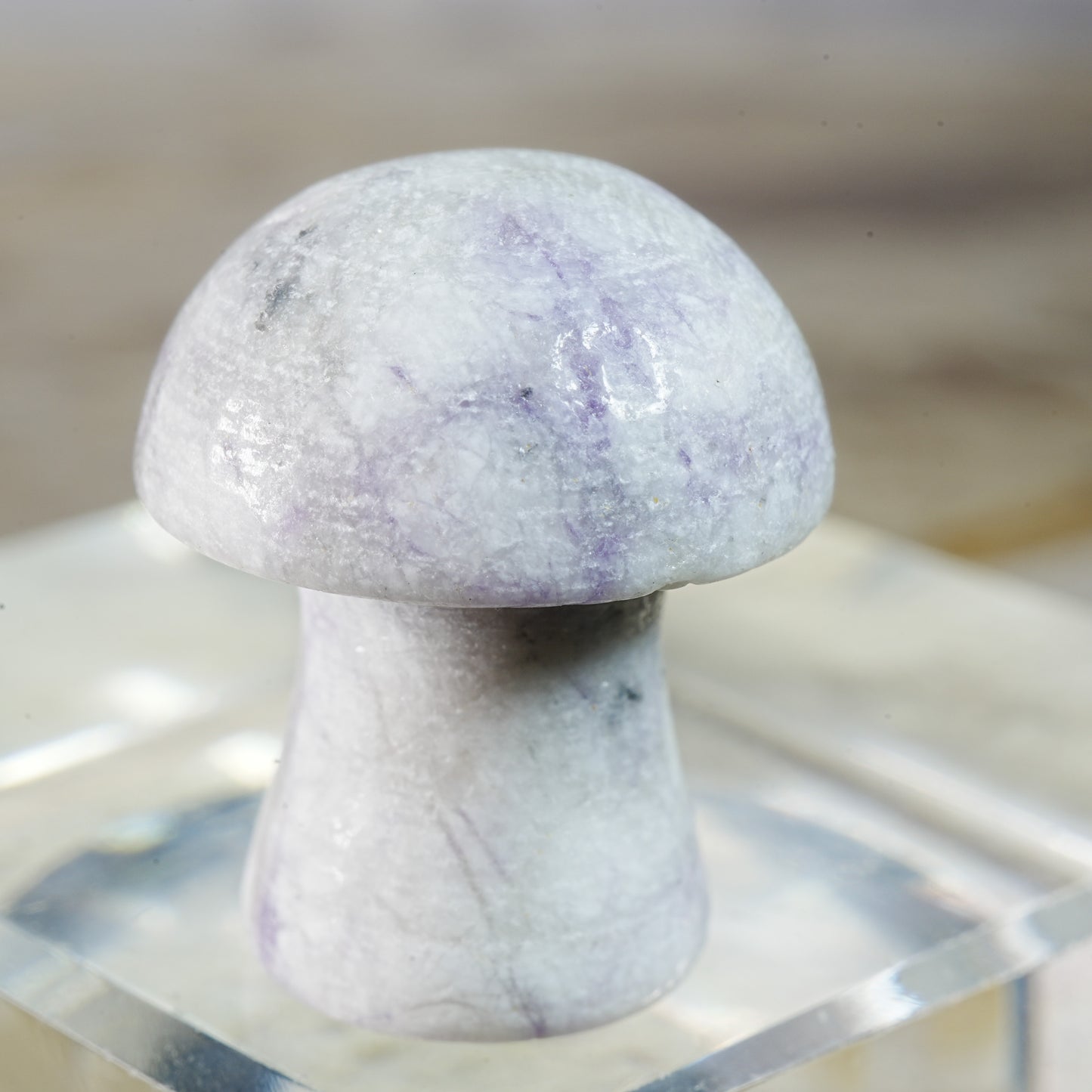 Fluorite in Opal Mushroom - Carving