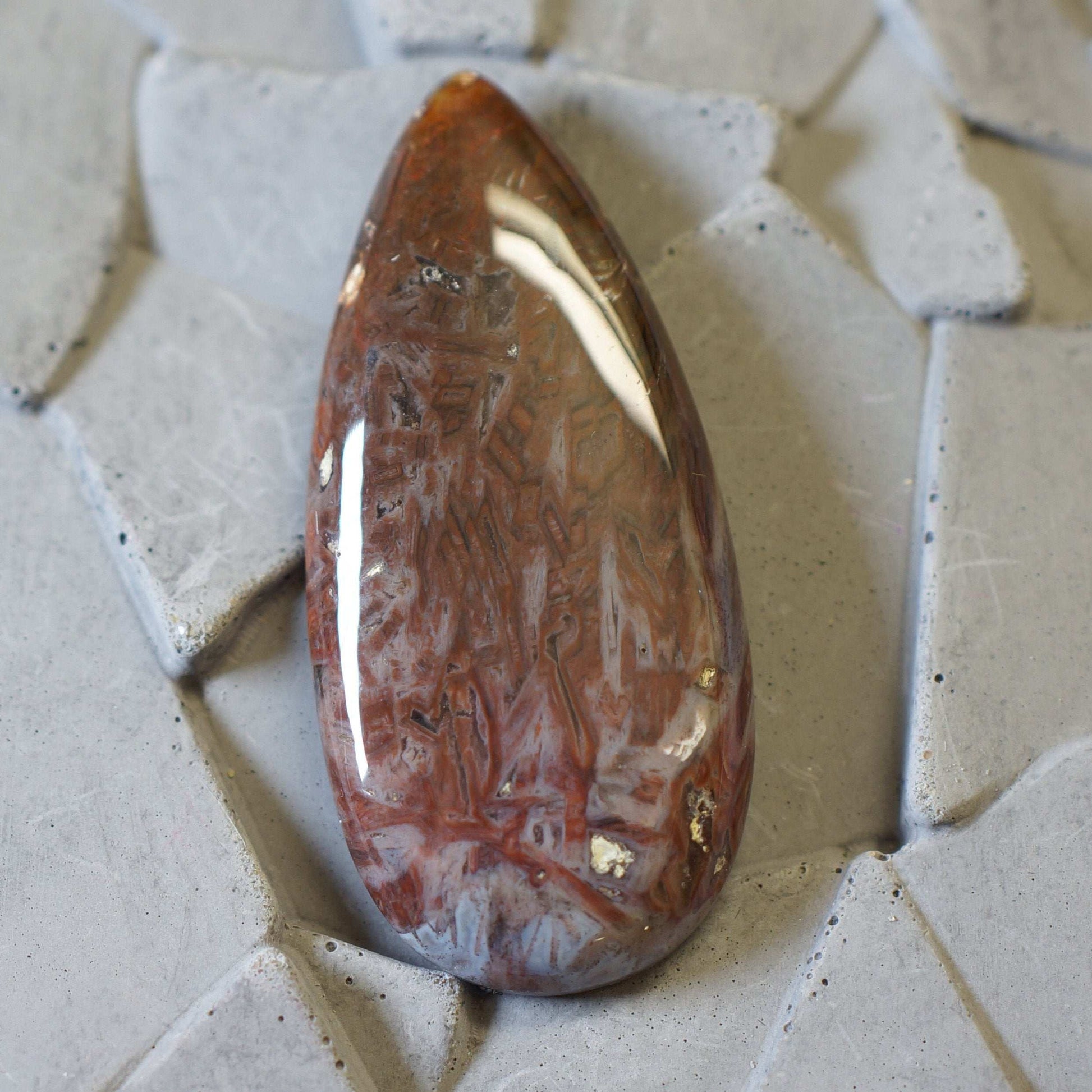 Red Tube Jasper - Cabochon