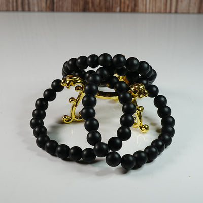 Black Obsidian *Matt* - Stretch Bracelet