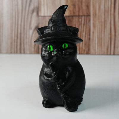 Obsidian Witch Cat - Carving