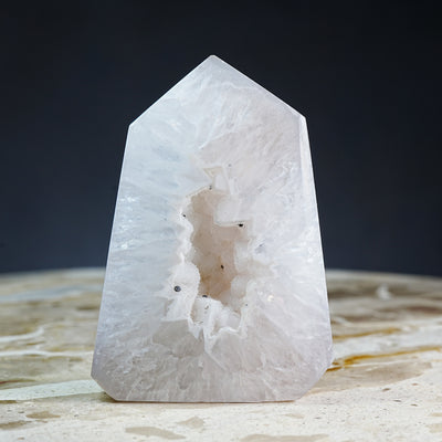 Lace Chalcedony Geode - Tower