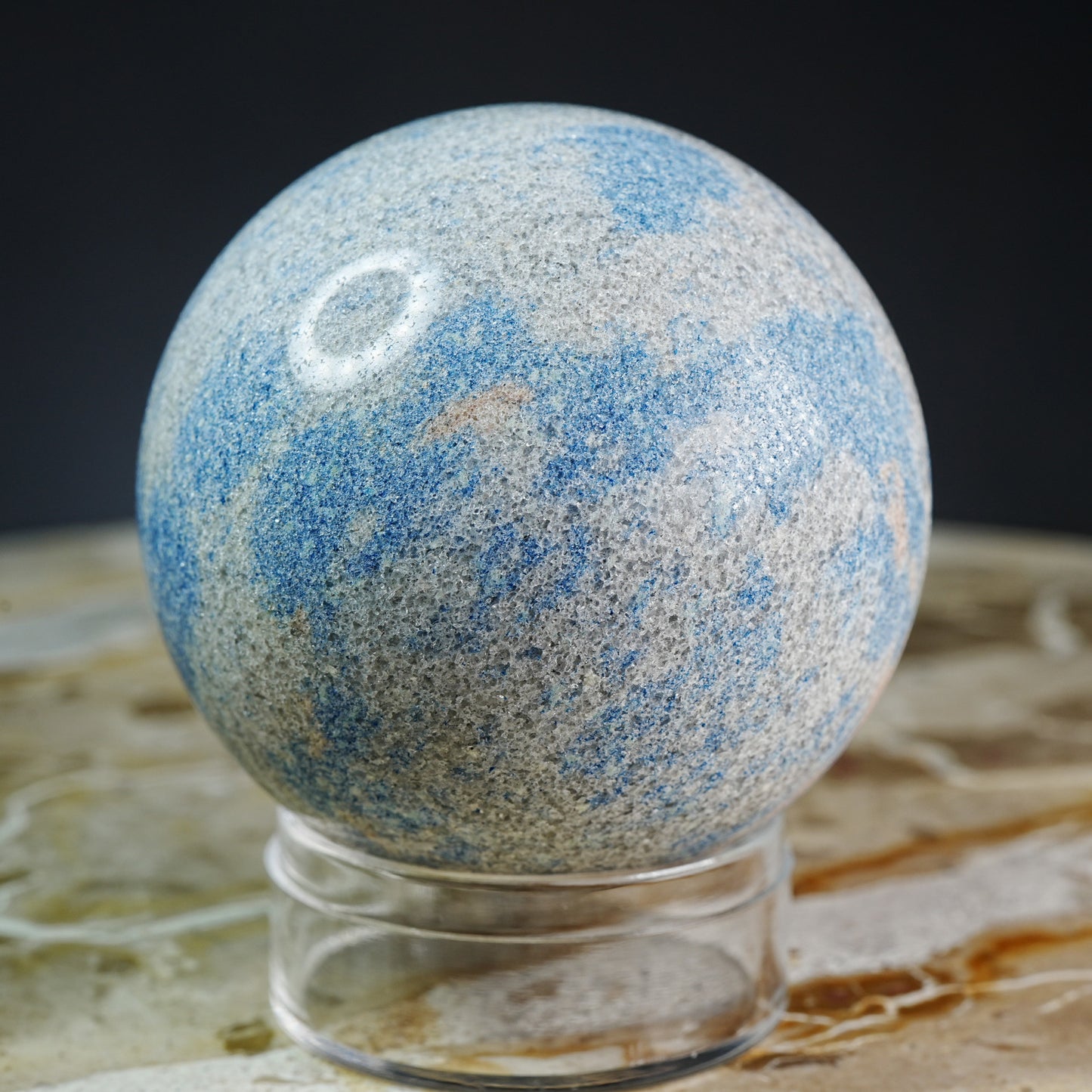 Azurite in Quartz - Sphere