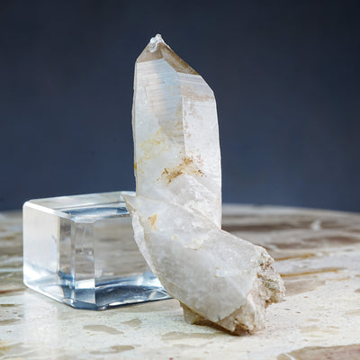 Lemurian Smoky Quartz on Smoky Quartz- Mineral