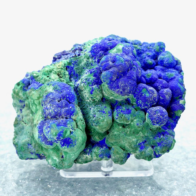 Bubbling Azurite with Malachite on Top - Mineral Specimen