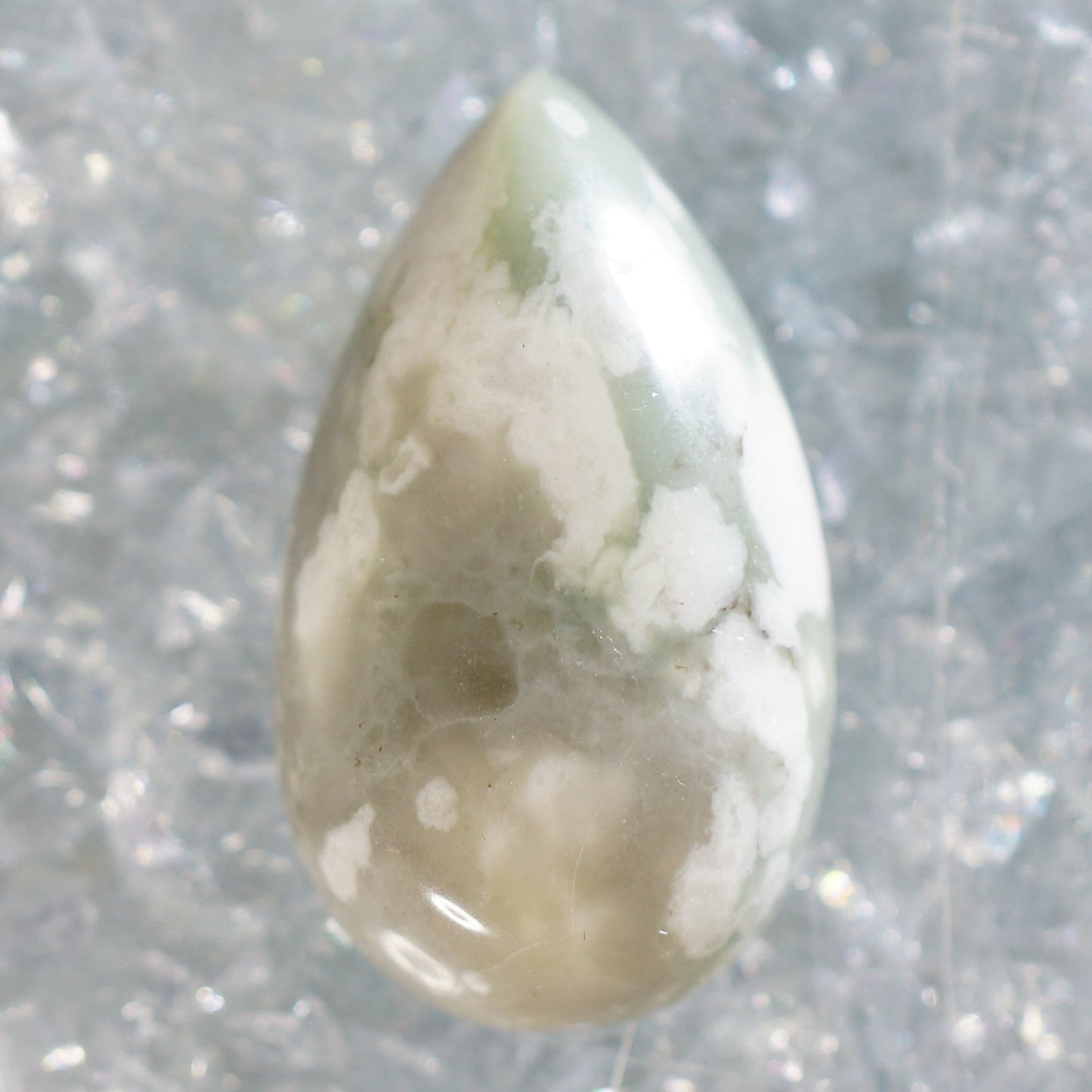 Kiwi Stone Cabochon for Ring Making Wire Wrapping