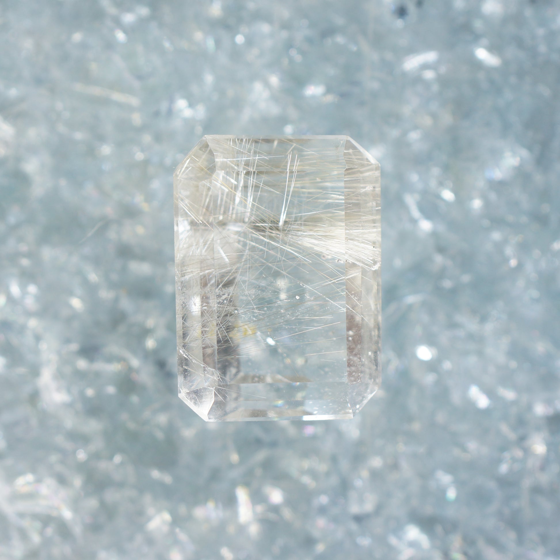 White Rutile in Quartz Rare Fascinated Gemstone 