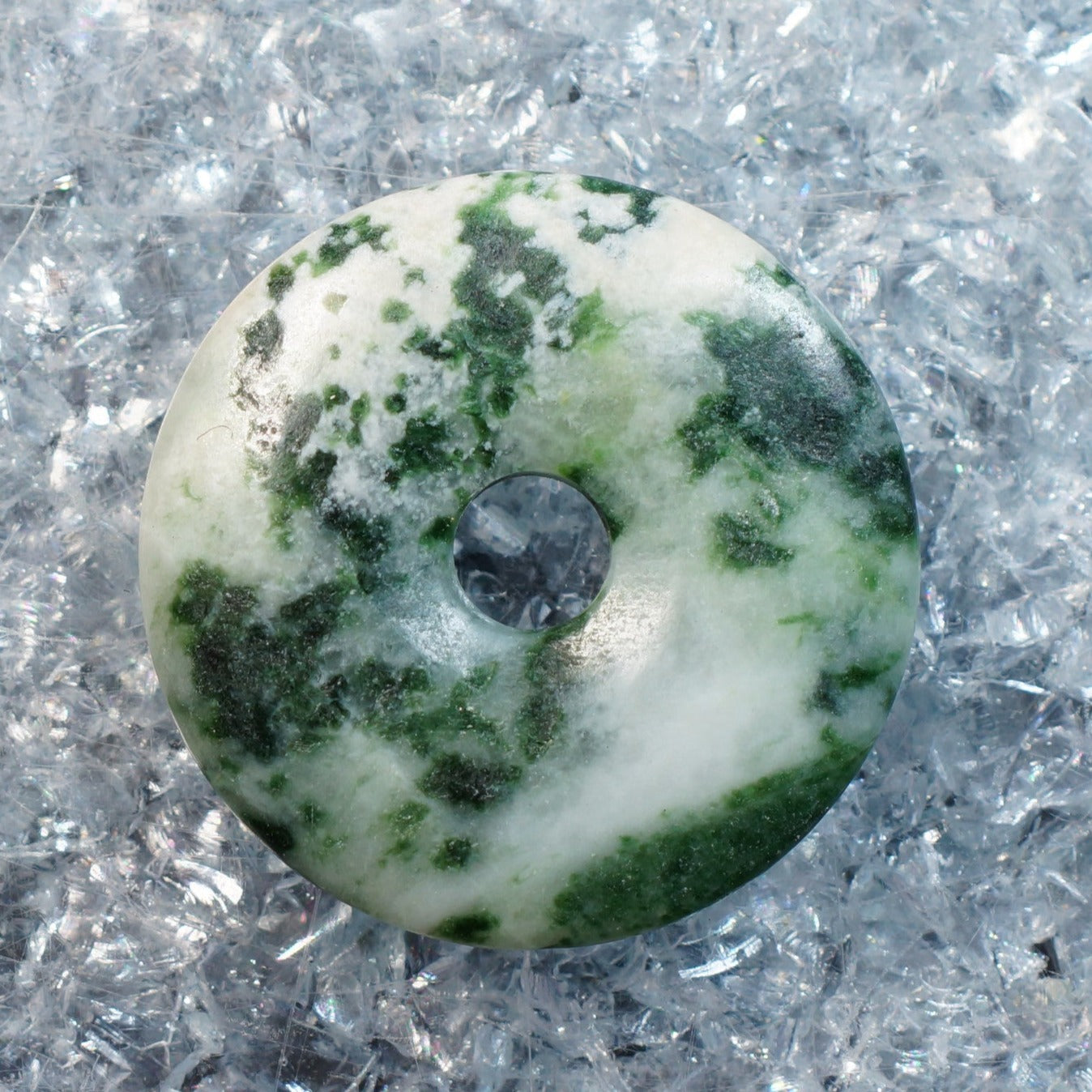 Green Tree Agate - Stone Donut or Pi Stone