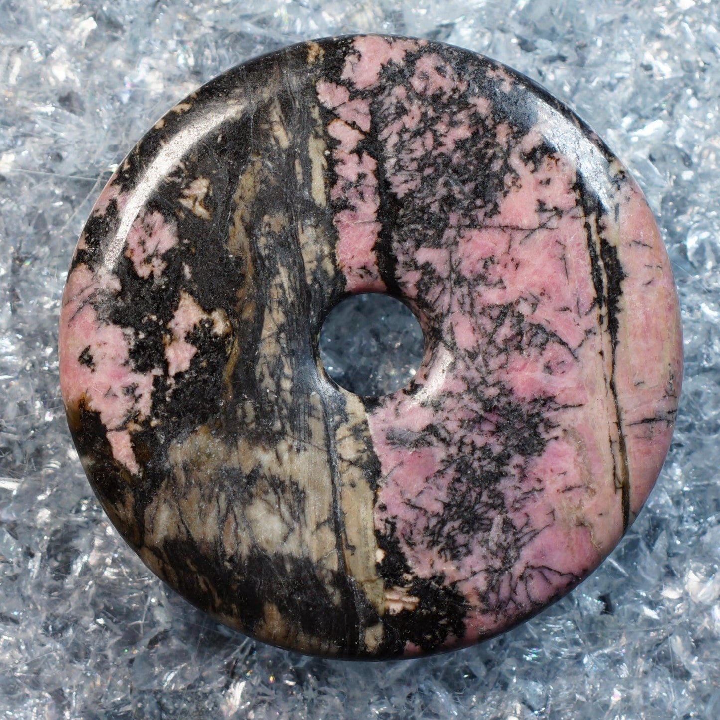 XL Rhodonite - Stone Donut or Pi Stone