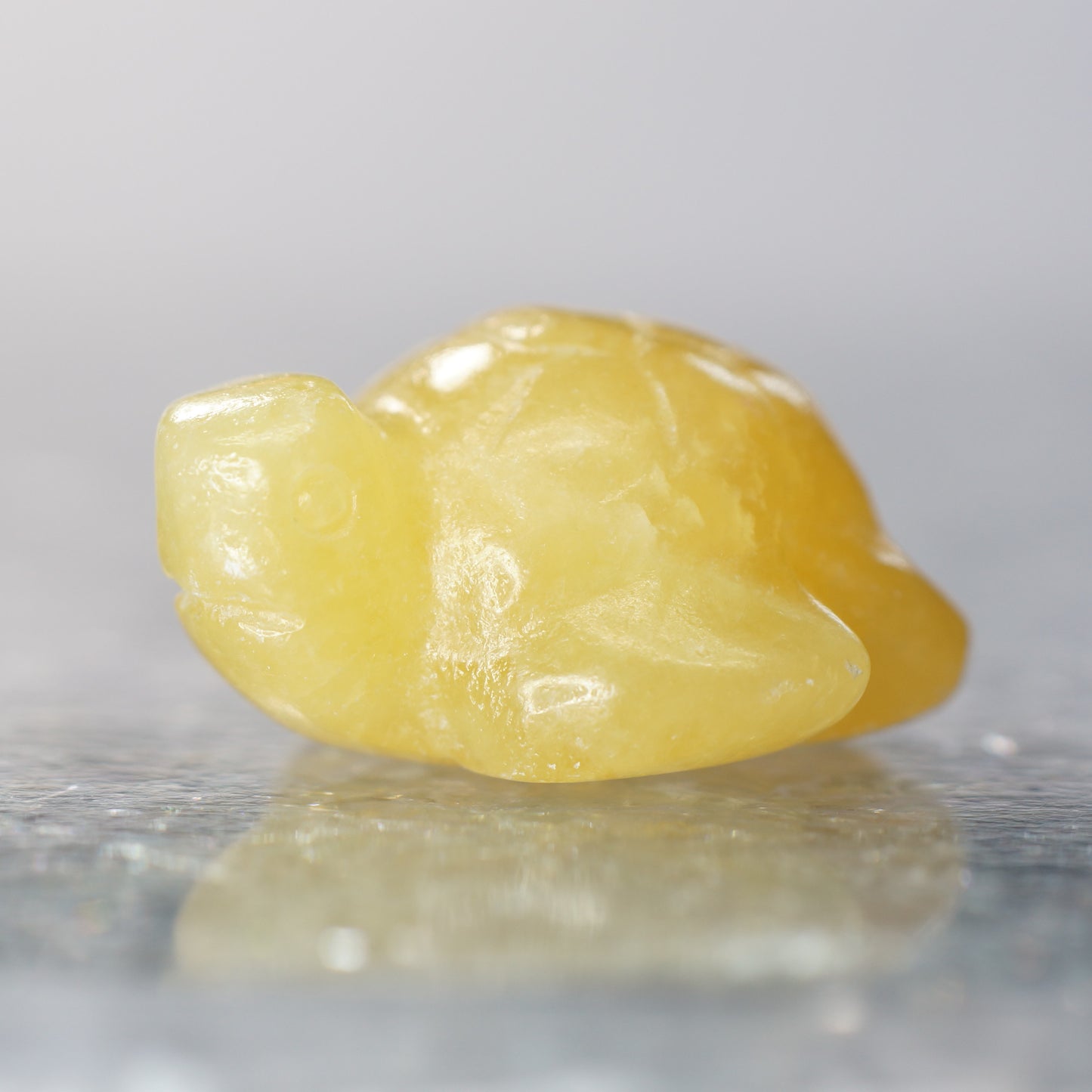 Yellow Calcite Sea Turtle - 1” Carving