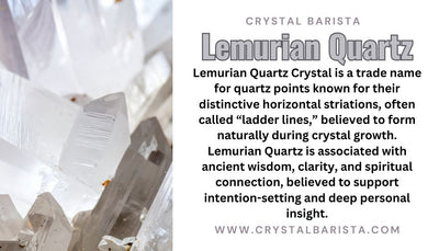 Lemurian Quartz Crystal Large Optically Clear - Mineral