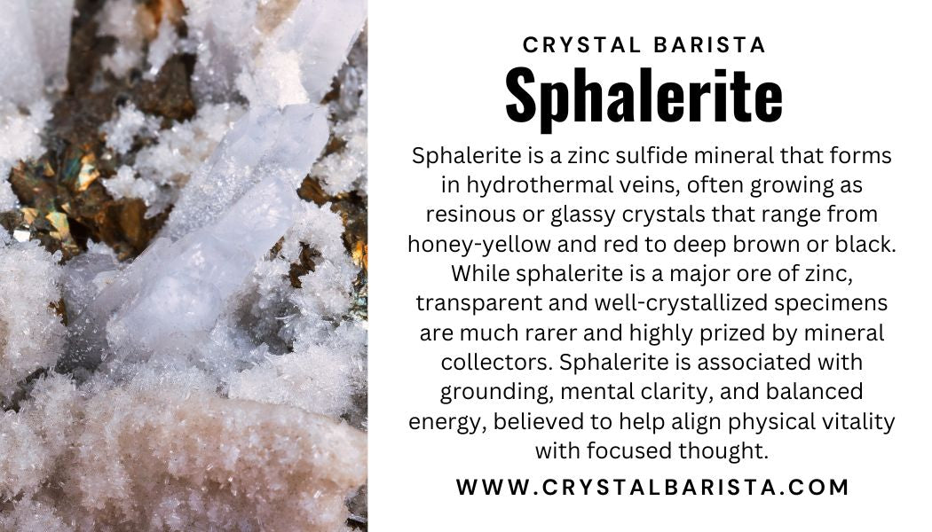 Sphalerite on Quartz - Mineral