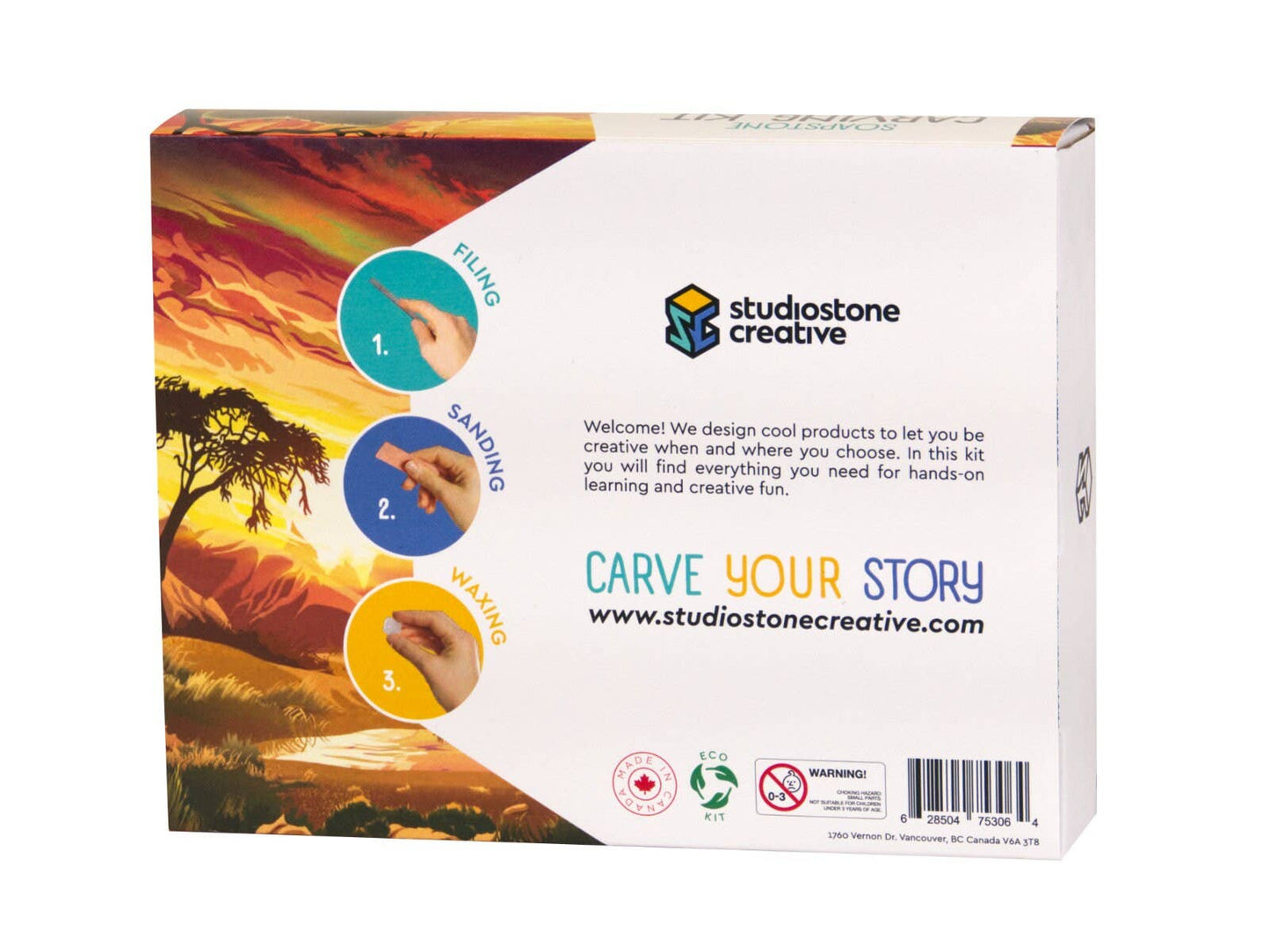 Lion Soapstone Carving and Whittling—DIY Arts and Craft Kit. All Kid-Safe Tools and Materials Included. For kids and adults 8 to 99+ Years.